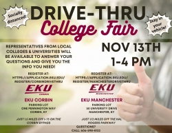 EKU Corbin and Manchester to host Drive-Thru College Fairs